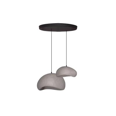 Bone İkili Sarkıt Aydınlatma 30-40 CM Beton Gri