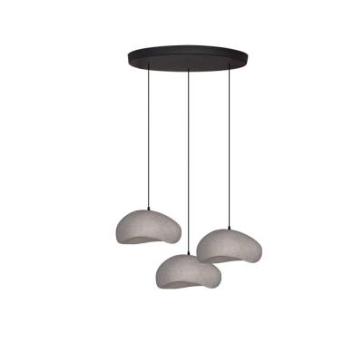 Bone Üçlü Sarkıt Aydınlatma 303030 CM Beton Gri